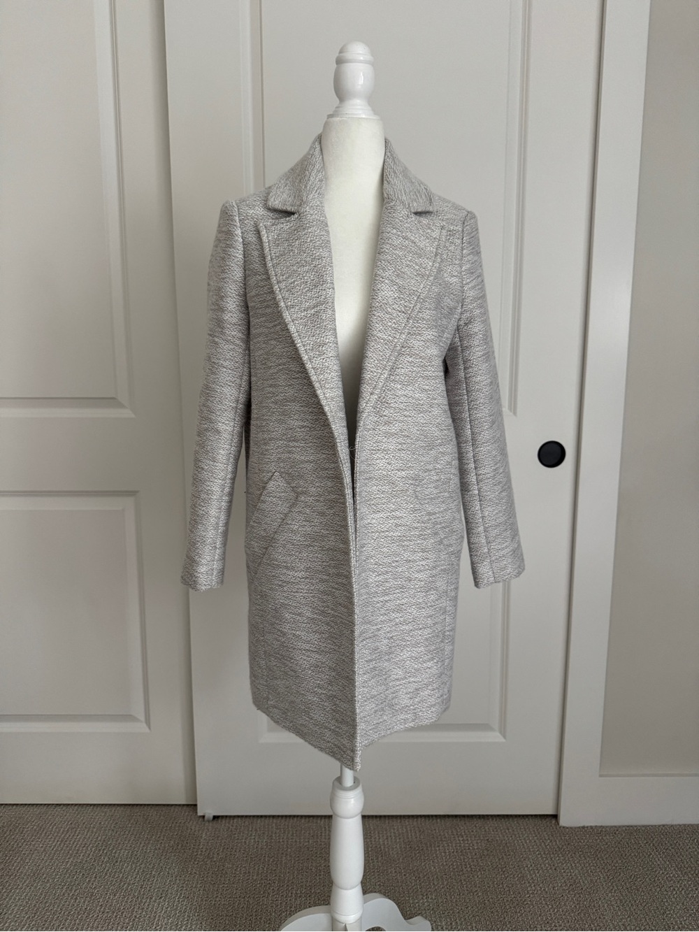 ASOS Light Gray Open-Front Coat